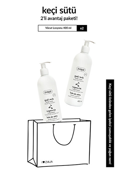 Ziaja Keçi Sütü Besleyici Vücut Losyonu 400 ml 2'li Set