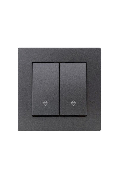 Klaus 10 Bucati, Intrerupator Dublu Antracit Veavien, KE01720 (10/120)