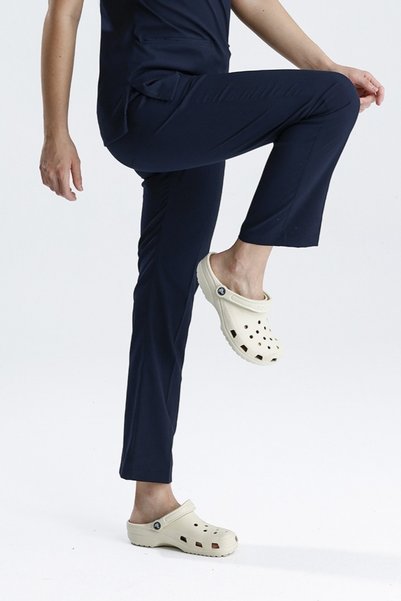 uçak iş giyim Navy Blue Stretch Fabric Pipe Leg (Thick Fabric) Unisex Single Bottom Pants Doctor Nurse Uniform