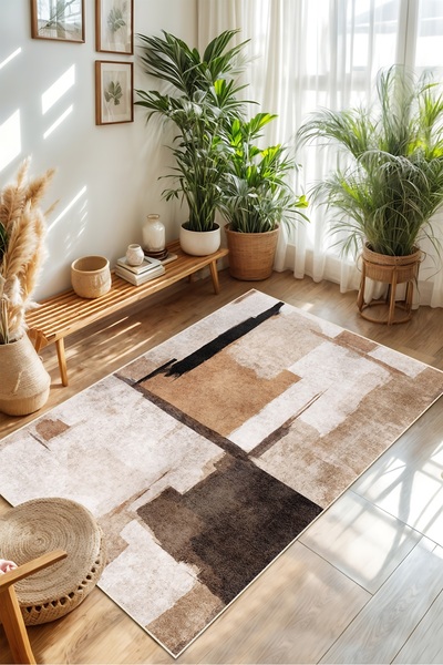 Olverno Home Makinede yıkanabilir kaymaz taban leke tutmaz dijital mutfak hal...