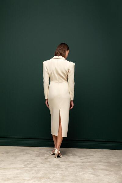 KAMEYA KATMAN DETAYLI MİDİ ELBİSE 26W40819