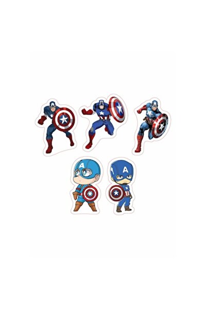 OEM Set de 5 stickere decorative interior/exterior, Marvel Avengers, Captain ...