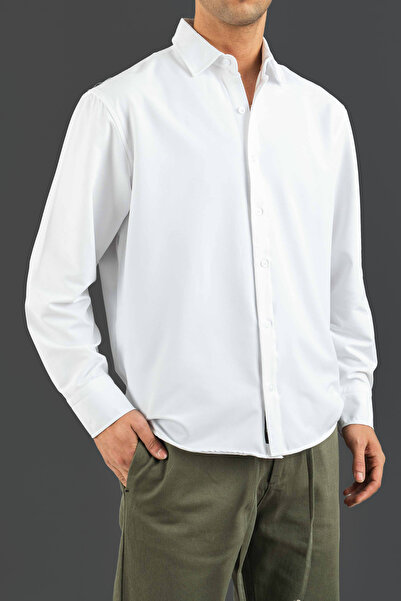 bombe Ανδρικό πουκάμισο εφαρμοστό Easy Iron που απομακρύνει τον ιδρώτα oversized Classic