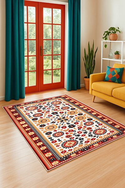 Olverno Home Makinede yıkanabilir kaymaz taban leke tutmaz dijital mutfak hal...