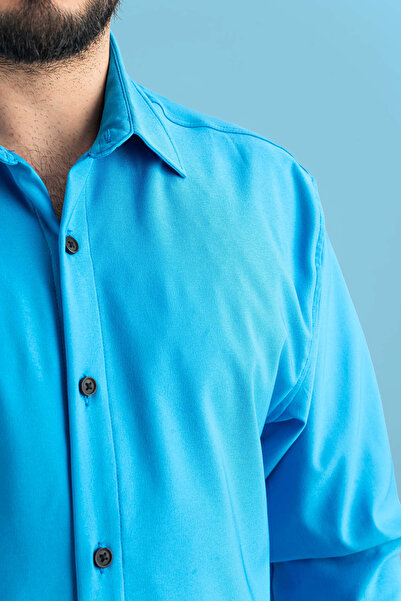 bombe Men's Slim Fit Easy-Iron Sweat-Absorbing Oversized Classic Shirt