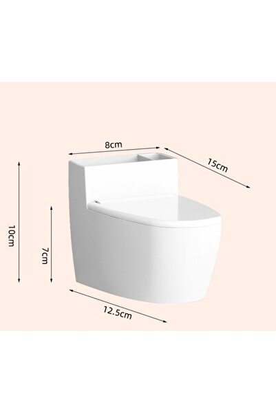 Flippy Flippy Creative Ashtray, Toilet Shape, White Lid, 12.5 x 10 x 8 cm, White, model 2