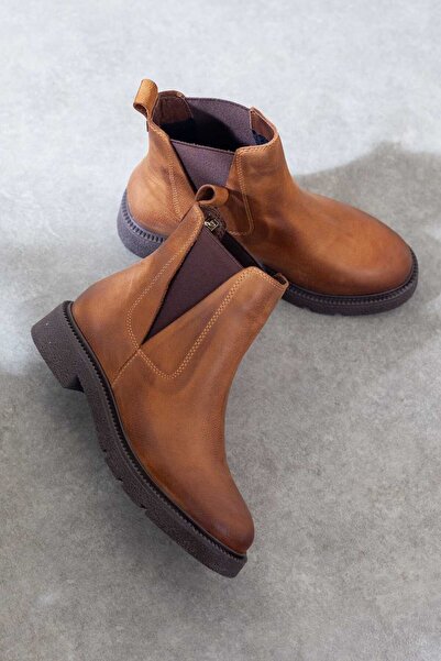 Adım Adım Mammamia Women's Genuine Leather Casual Boots