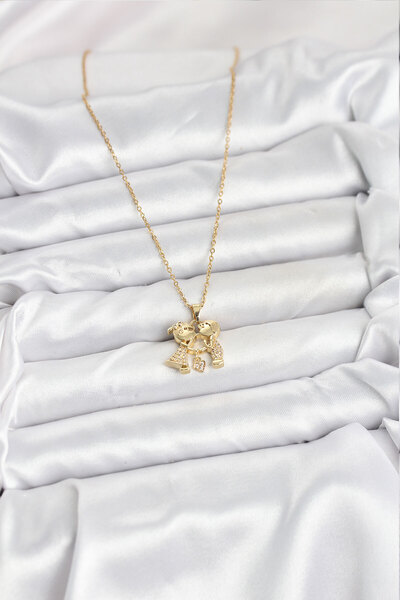 Bernami Special Steel Chain Gold Color Boy Girl Model Women's Necklace Offer!! !