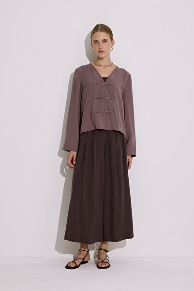 Manuka Modal Wide Sleeve Blouse Dried Rose