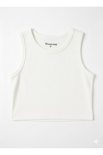 bumerangspor Bumerang Women's Ribbed Knit Fabric Strap Crop