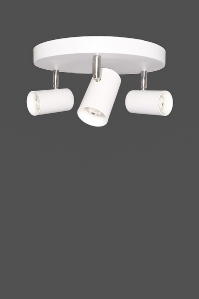 Fer Avize Spot Avize 360 Derece Dönebilen Modern Pratik Başlıklı Yuvarlak Model 3'lü Beyaz Avize (BEYAZ IŞIK)