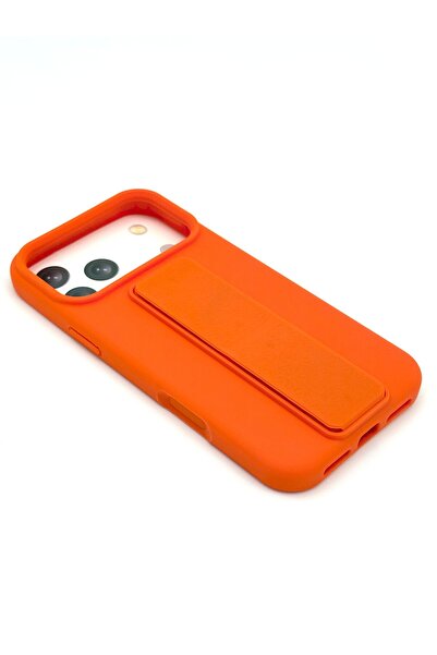 GENERAL Orange Dual-Layer Shockproof Case with Built-in Kickstand for iPhone 17 Pro Phone Cover