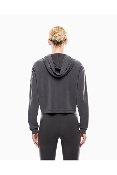 EA7 Men's Hooded Collar Zippered Long Sleeve Black Tracksuit Top 7W000443 Af12643-U8117