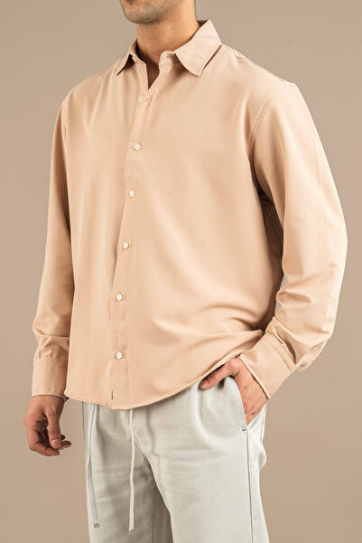 bombe Men's Slim Fit Easy-Iron Sweat-Absorbing Oversized Classic Shirt