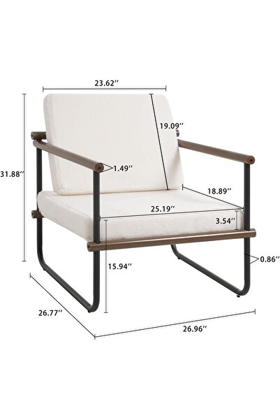 Zztcmp Accent Chair for Living Room, Single Sofa,Modern Lounge Chair for Bedroom, Upholstered Armchair