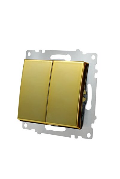 Klaus 10 Pieces, Double Switch Gold Glossy Without Frame, KE01903W (10/120)