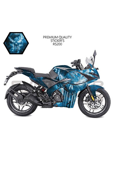 ARONA BAJAJ RS200 Sticker Kaplama Punisher Motor Kaplama Modeli Hazır Kit