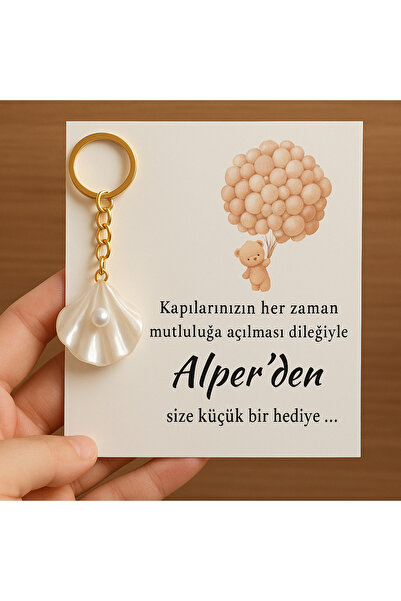 Cenka Store İstiridye Anahtarlık | İnci Detaylı Hediyelik | Hoşgeldin Bebek &...