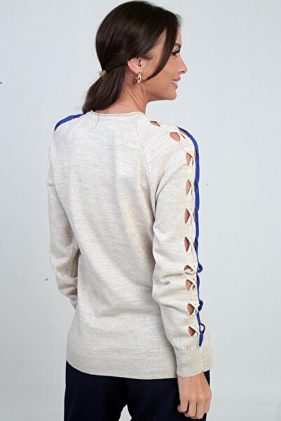 By Saygı Γυναικεία πλεκτή μπλούζα με λουράκια με χαμηλό λαιμό