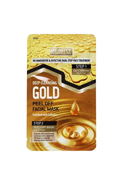 BEAUTY FORMULAS Beauty Formula Gold Dual Step Facial Peel Off Mask 3G + 10G:12713