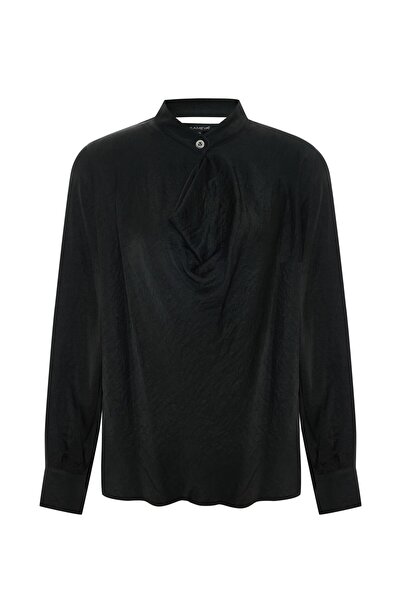 KAMEYA DRAPELİ YAKA BLUZ 26W10837