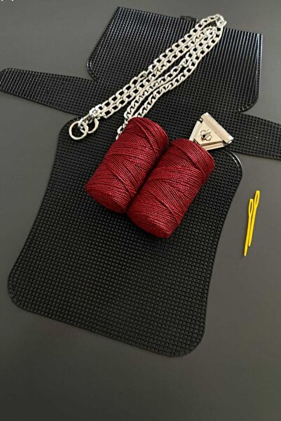 cherie handmade makrome ipli kanvas çanta yapım kiti - - DIY el yapımı çanta ...