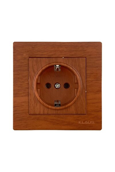 Klaus 10 Pieces, Schuko Socket Wood, KE01507 (10/120)