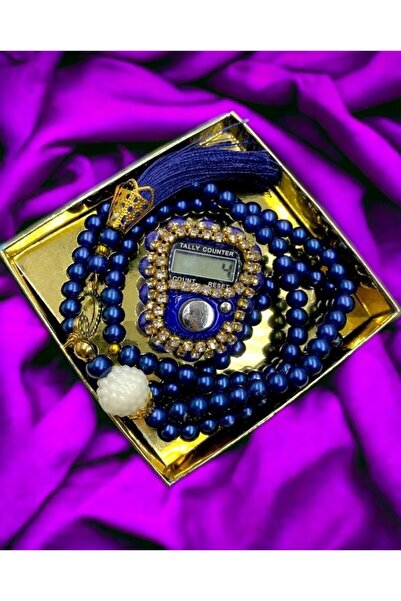 Tatlı Sebep Gift Stone Zikirmatik and 99 Pearl Prayer Beads Set – Boxed Mevli...