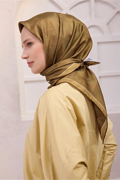 Belli Geometric Pattern Twill Silk Scarf 4201D
