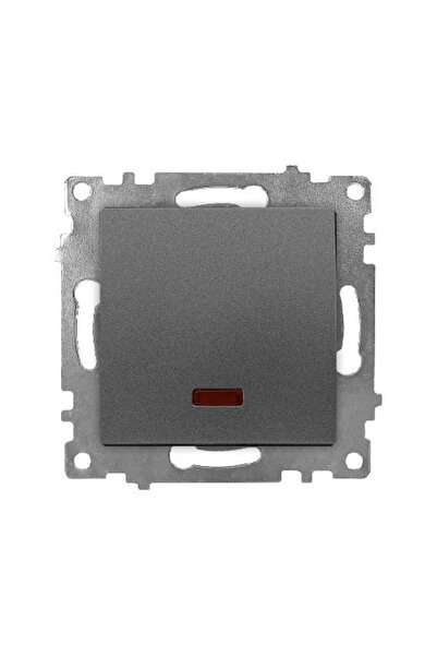 Klaus 10 Pieces, Single Switch With LED Without Frame Anthracite, KE01702W (10/120)