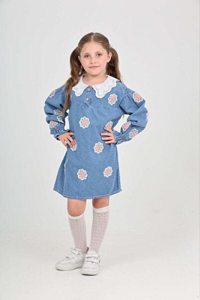 Honey Kids kot elbise kız çocuk