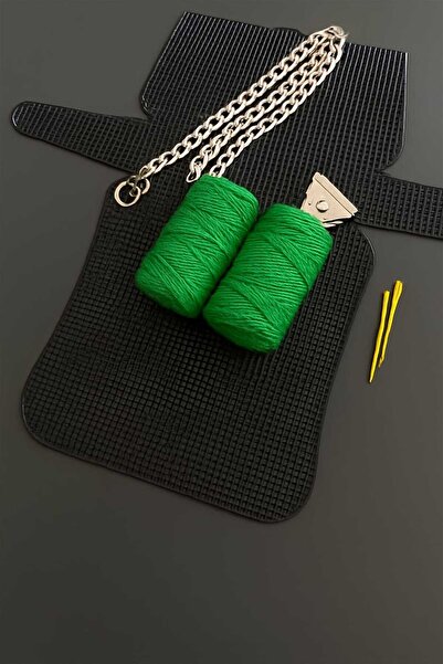 cherie handmade makrome ipli kanvas çanta yapım kiti - - DIY el yapımı çanta ...