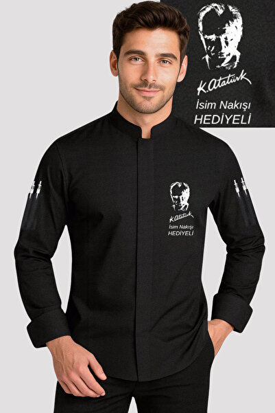 Üniformanya İsim ve Atatürk Nakışı Hediyeli Kişiye Özel Aşçı Ceketi Şef Ceket...