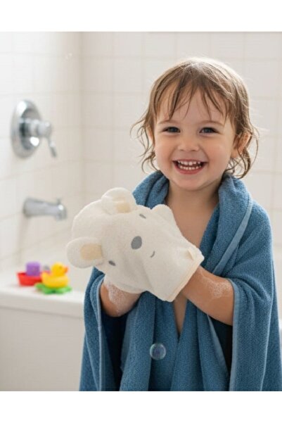 %100 Pamuklu Yumşak Kız-erkek Bebek-çocuk Banyo Yıkama kukla Lifi & Kesesi /KUTUPAYISI