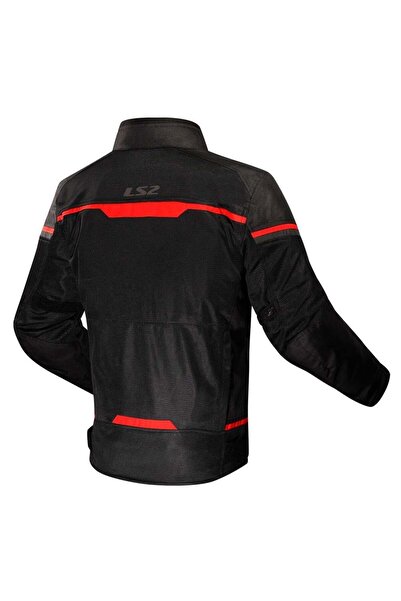 LS2 Riva Summer Protective Mesh Motorcycle Jacket Black Red