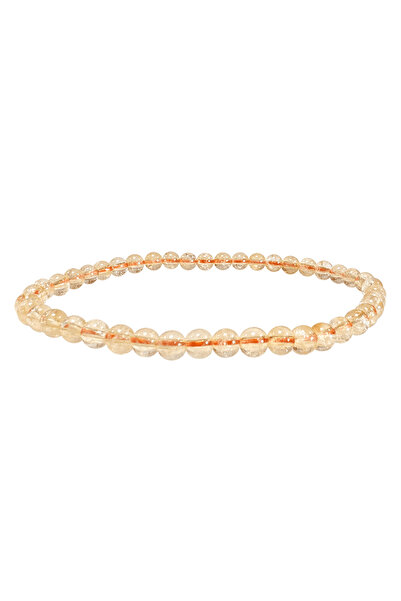 LAXMİ Bratara din citrin 4mm, pentru putere personala si abundenta