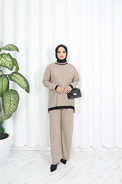 NİSUM MODA Two Color Knitwear Set