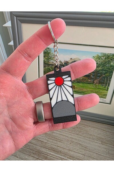 Demon Slayer Tanjiro Hanafuda Keychain - Anime Themed Bag Ornament/ Keychain / Souvenir