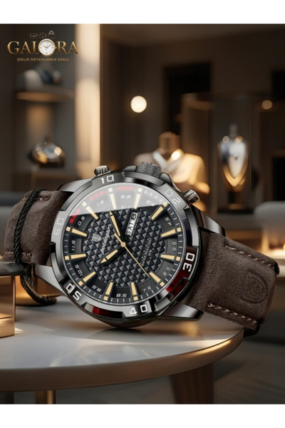 GALORA Erkek Spor Saat Darbeye Dayanıklı Işıklı Kadran Kuvars Mekanizma Su Geçirmez