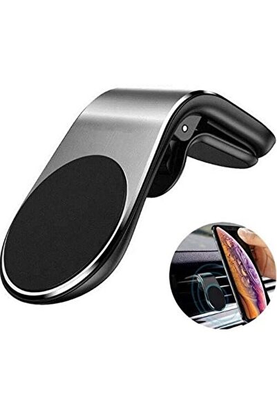 dalip Magnetic Ventilation Phone Holder, ABS, 3.8x3.7x6.2 cm, Universal, Silver