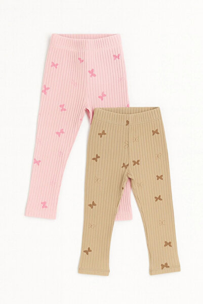 My Hanne Butterfly Printed Girl's 2-Pack Tights 20605-2