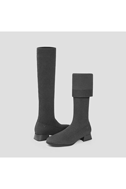 VIVAIA Tara Kadın – Yün Kumaş, Kalın Topuk, Kare Burun, Kışlık Moda Ayakkabı