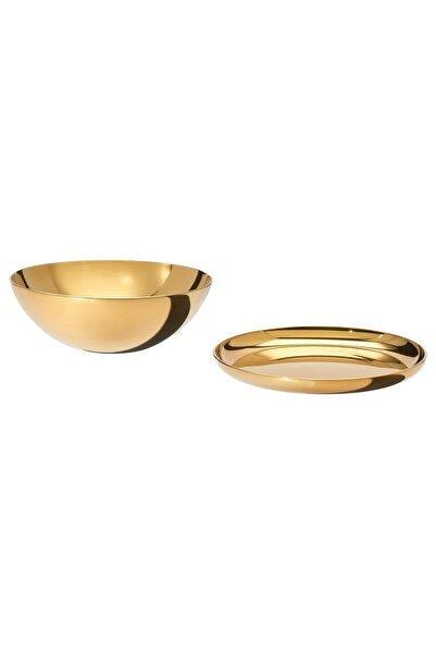 IKEA STOCKHOLM 2025 Bowl and dish, brass-colour