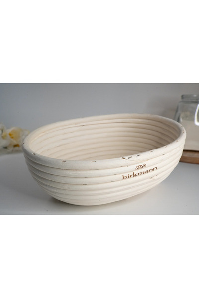 Birkmann Oval rattan bread basket with protective cover