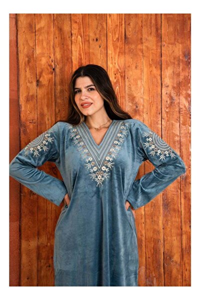 AFandina Luxurious jalabiya that combines softness and winter elegance S-176