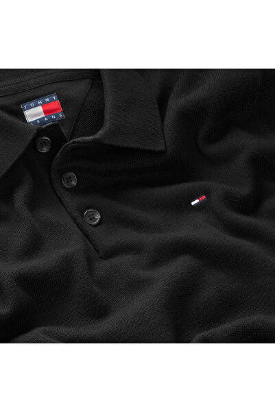 Tommy Hilfiger TJM SLIM ESSENTIAL POLO SWTR EXT Erkek Siyah Kazak - DM0DM20304