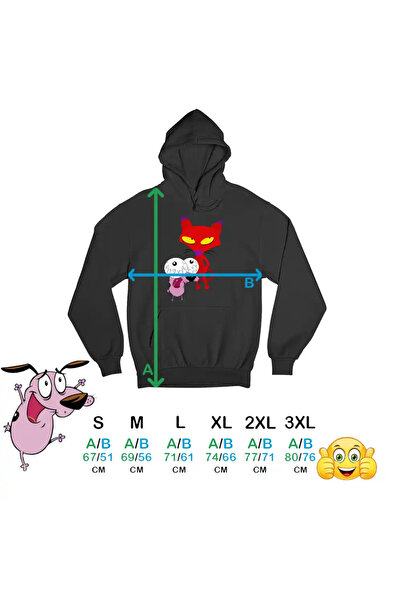 OEM Men's Hoodie Scared Puppy Courage Maleficent Red Cat