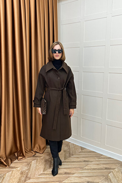 Stilife Παλτό από ύφασμα Parla Premium Καφέ