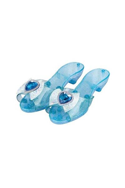 OEM Princess Shoes Toy for Children, Size 27, Blue Glitter with Heart, ATU-082067