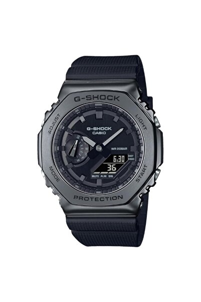 G-SHOCK Metal Covered Octagonal Black Resin Band Watch GM-2100BB-1APR